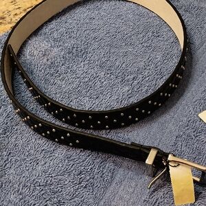 White House Black Market Black Studded Belt SZ ES